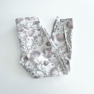 Anthropologie Pilcro and the Letterpress Womens Jeans Skinny Floral Print Cream